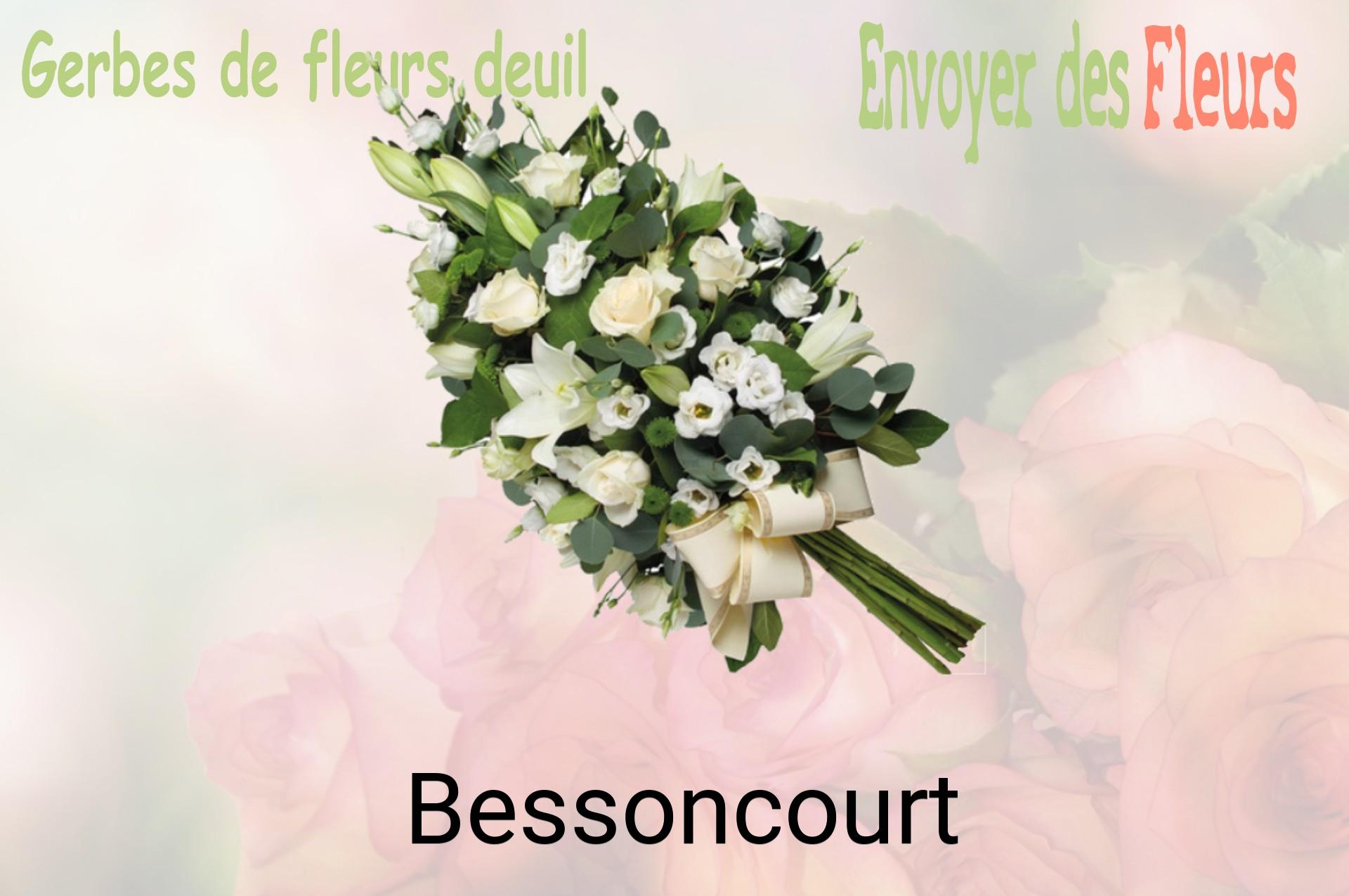 Gerbe de fleurs de deuil livrée à Bessoncourt